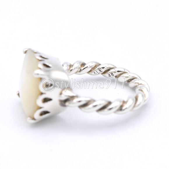 Authentic PANDORA Mother of Pearl Sincerity Ring - Picture 3 of 10
